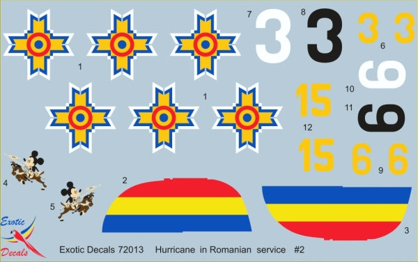 Exotic Decals EED72013 1:72 Romanian Hurricanes #2