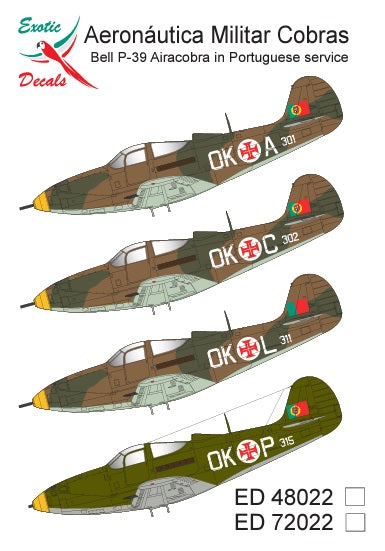 Exotic Decals EED72022 1:72 Aeroniutica Militar Cobras