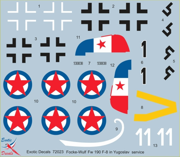 Exotic Decals EED72023 1:72 Partizan Focke-Wulf