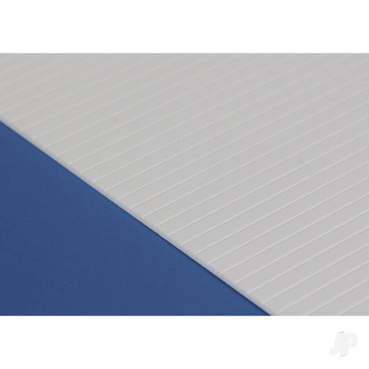 Evergreen 12x24in (30x60cm) V-Groove Siding Sheet .020in (0.50mm) Thick .080in Spacing (1 sheet per pack) 12080