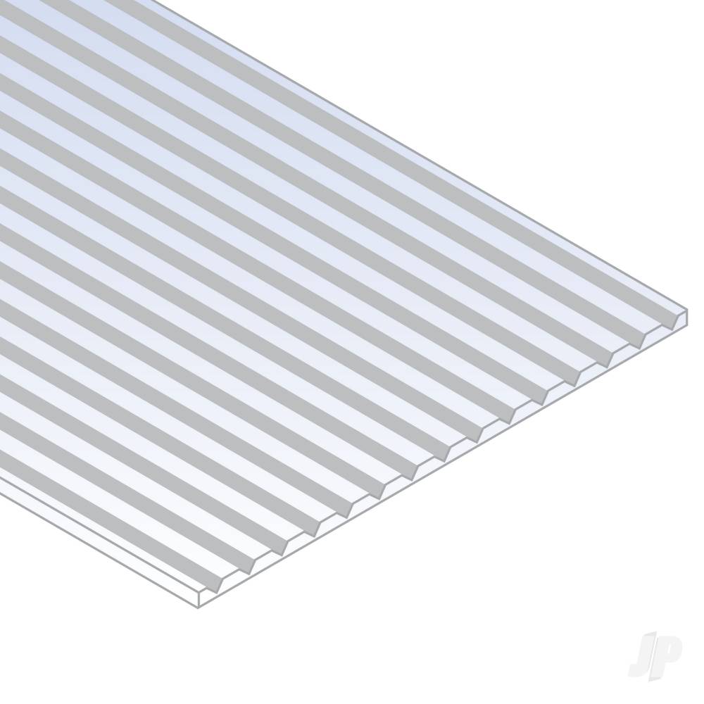 Evergreen 12x24in (30x60cm) V-Groove Siding Sheet .040in (1.0mm) Thick .030in Spacing (1 sheet per pack) 14030