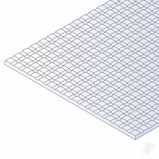 Evergreen 12x24in (30x60cm) Sidewalk Sheet .040in (1.0mm) Thick 3/8x3/8in Spacing (1 Sheet per pack) 14517