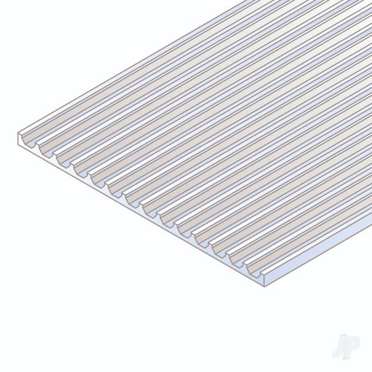 Evergreen 12x24in (30x60cm) Board & Batten Sheet .040in (1.0mm) Thick .100in Spacing (1 Sheet per pack) 14543