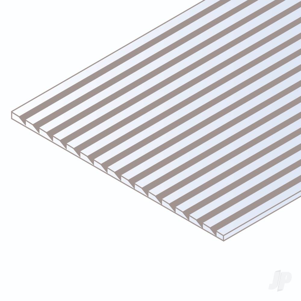 Evergreen 12x24in (30x60cm) 1:20.3 Novelty Passenger Car Siding Sheet .060in (1.5mm) Thick (1 Sheet per pack) 14601