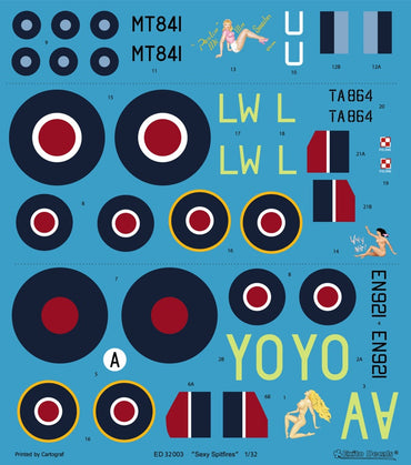 Exito Decals EXED32003 Sexy Spitfires Markings 1:32