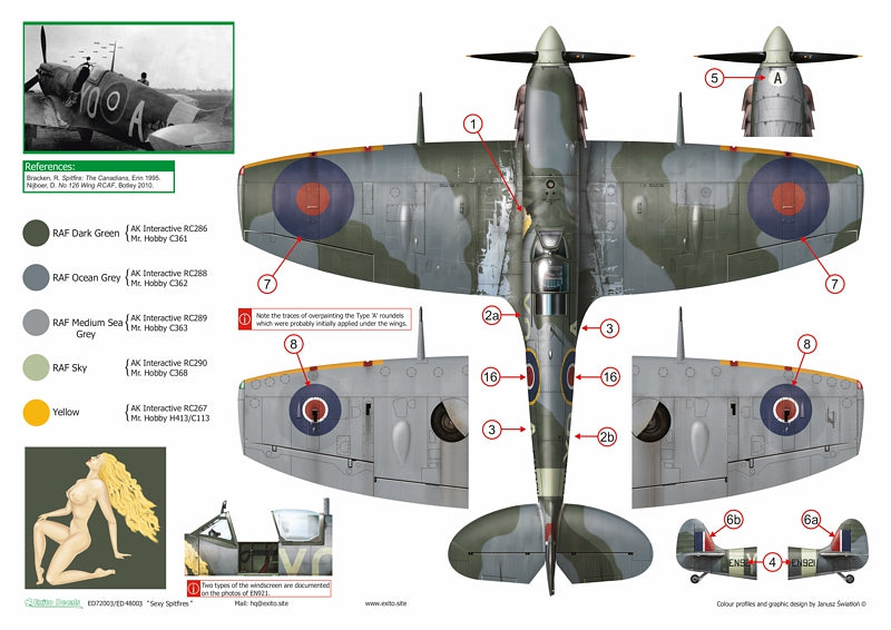 Exito Decals EXED32003 Sexy Spitfires Markings 1:32