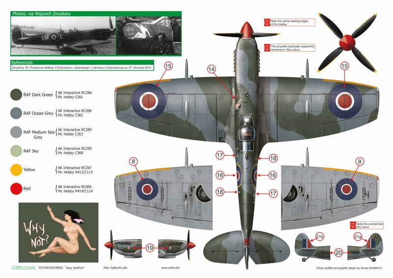 Exito Decals EXED32003 Sexy Spitfires Markings 1:32