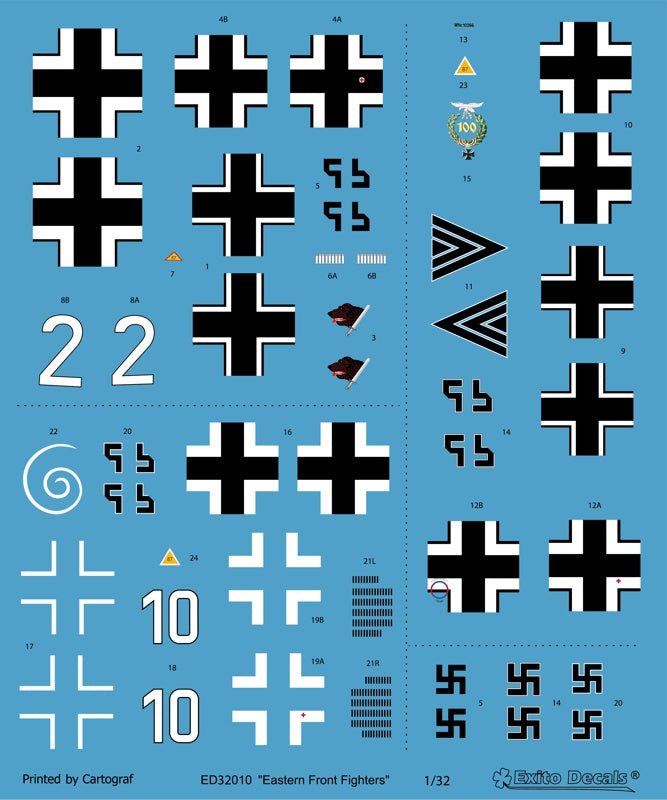 Exito Decals EXED32010 Eastern Front Fighters Luftwaffe Aces 1:32