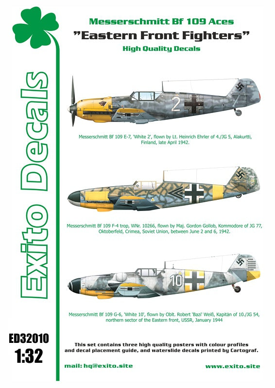 Exito Decals EXED32010 Eastern Front Fighters Luftwaffe Aces 1:32