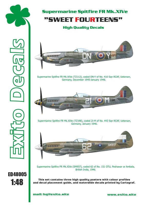 Exito Decals EXED48005 1:48 "Sweet Fourteens"