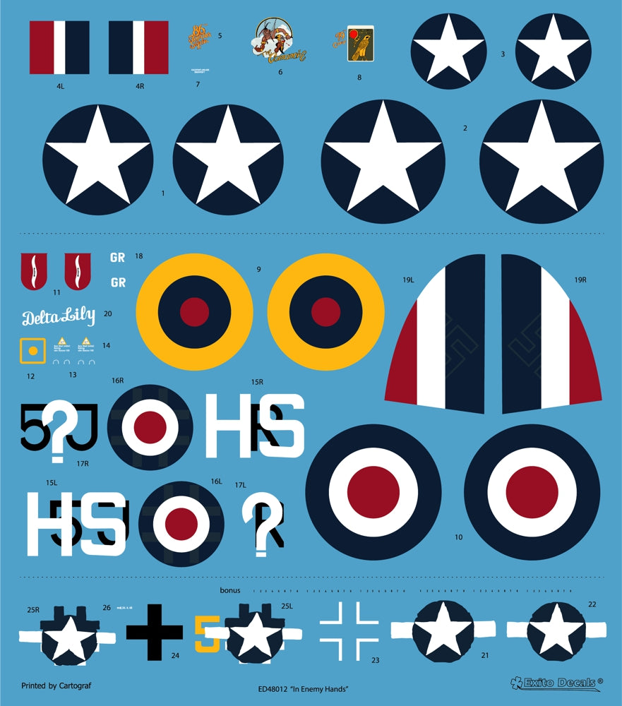 Exito Decals EXED48012 In Enemy Hands Captured Luftwaffe 1:48
