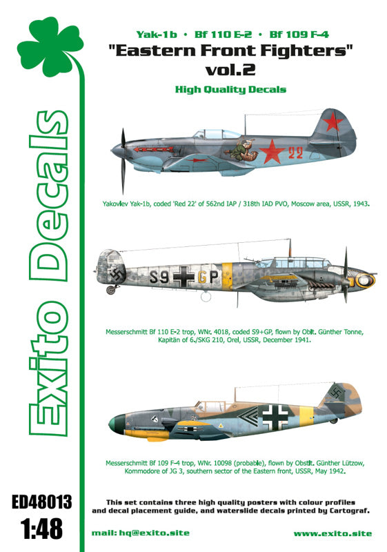 Exito Decals EXED48013 1:48 Eastern Front Fighters vol.2