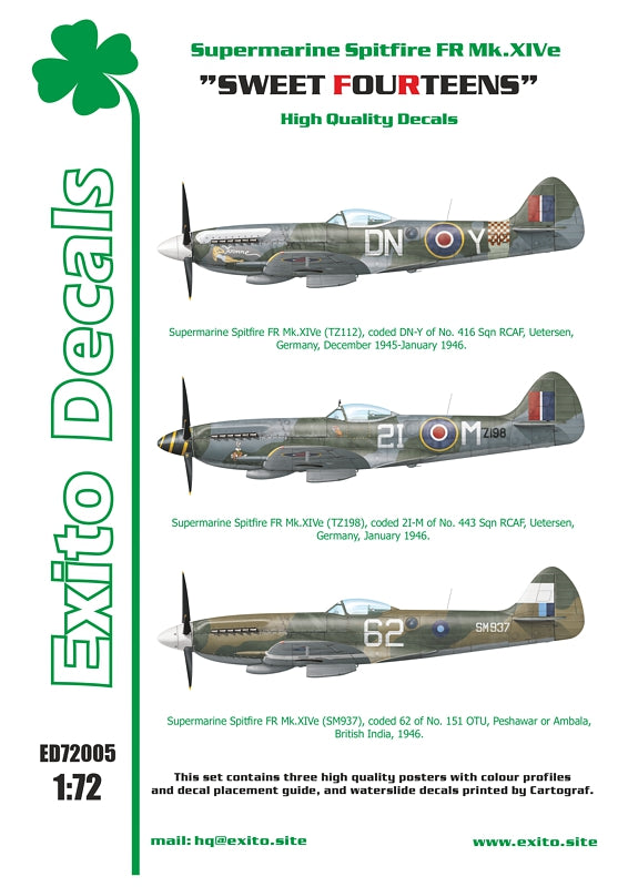 Exito Decals EXED72005 1:72 "Sweet Fourteens"