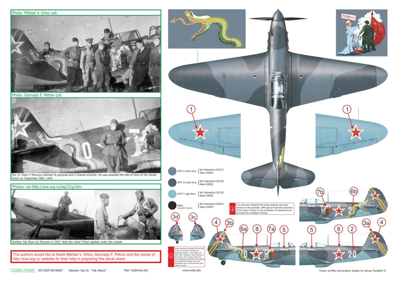 Exito Decals EXED72007 Yak Attack Yak-1b Markings 1:72
