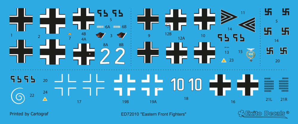 Exito Decals EXED72010 1:72 Messerschmitt Bf-109