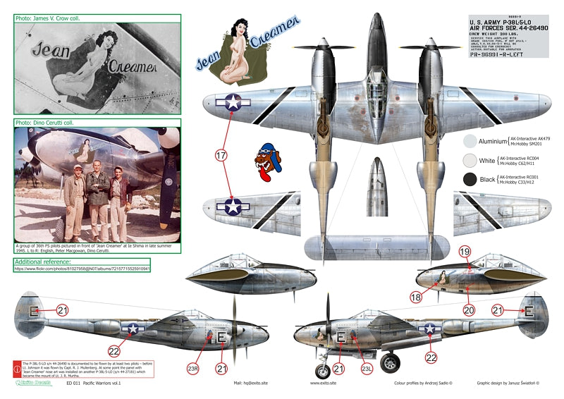 Exito Decals EXED72011 Pacific Warriors Vol.1 US Fighters 1:72