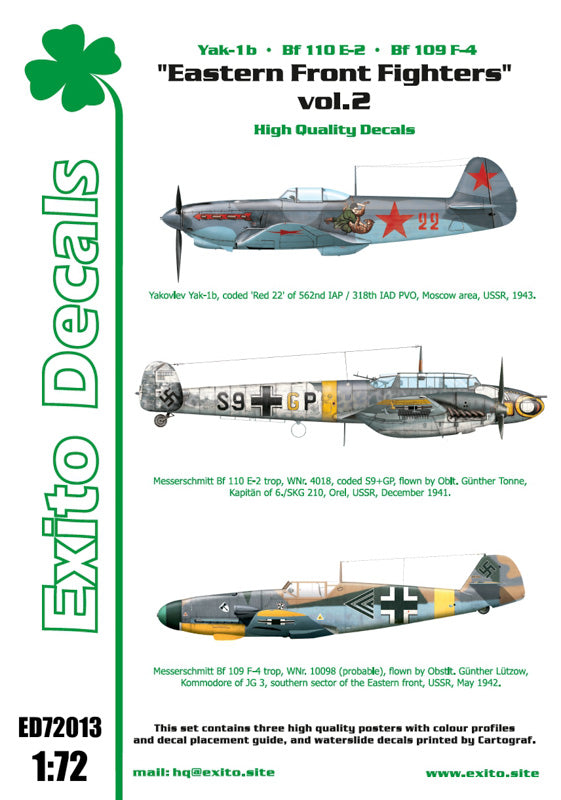 Exito Decals EXED72013 1:72 Eastern Front Fighters vol.2