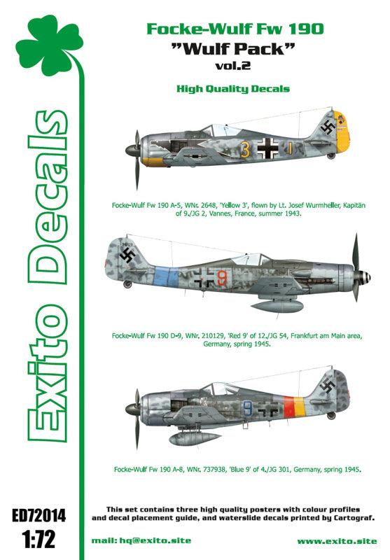 Exito Decals EXED72014 1:72 Wulf Pack vol.2