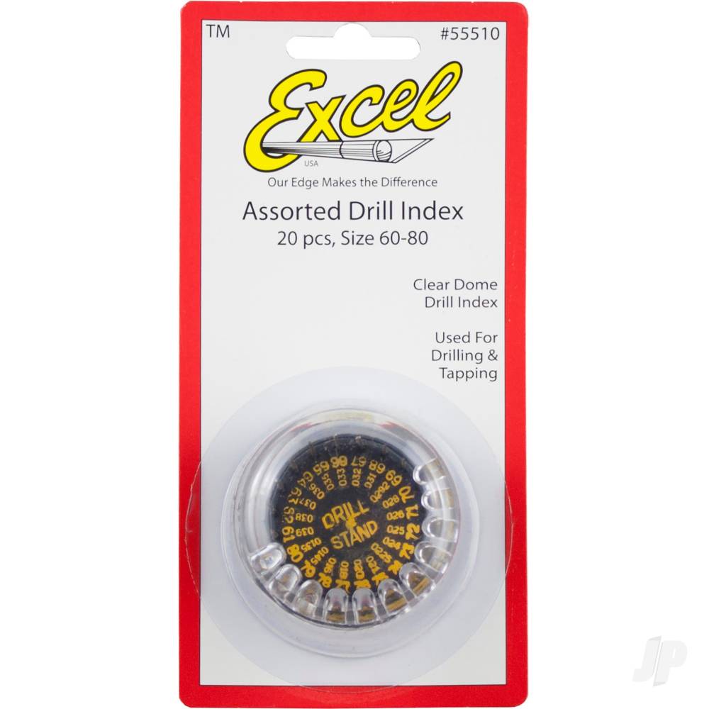 Excel 20 Piece Drill Dome Stand #61 to #80 (Carded) 55510