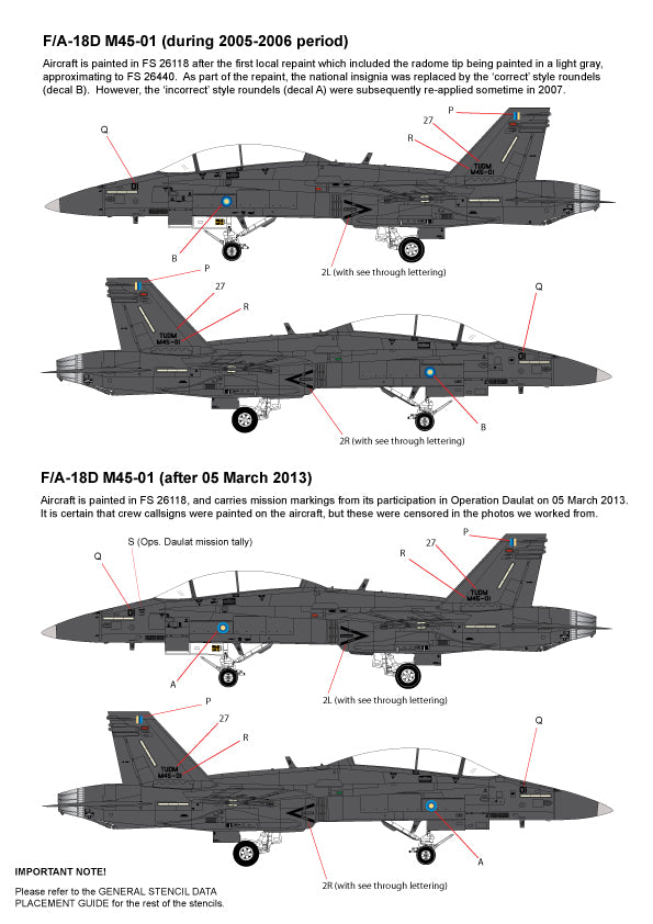 F-4dable F-4D72-008 RMAF F/A-18D Hornet 20 Years Decals 1:72