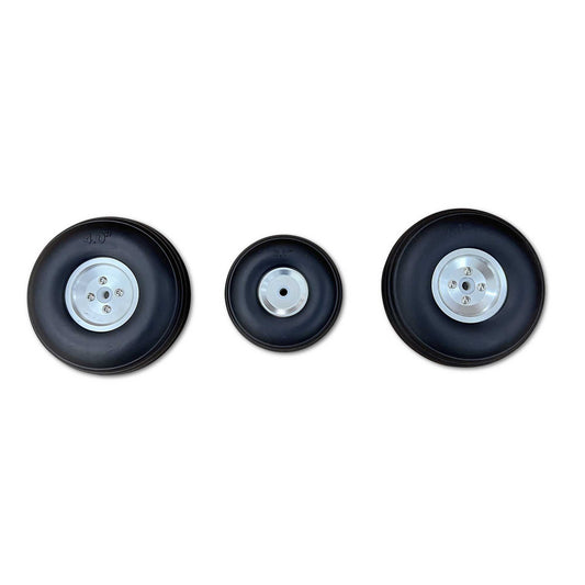 Hangar 9 Aluminum Hub Wheel Set (3): OV-10 Bronco 20cc HAN505532