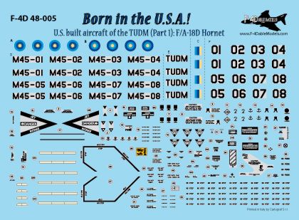 F-4dable Models F4D48005 1:48 McDonnell-Douglas F/A-18D Hornet