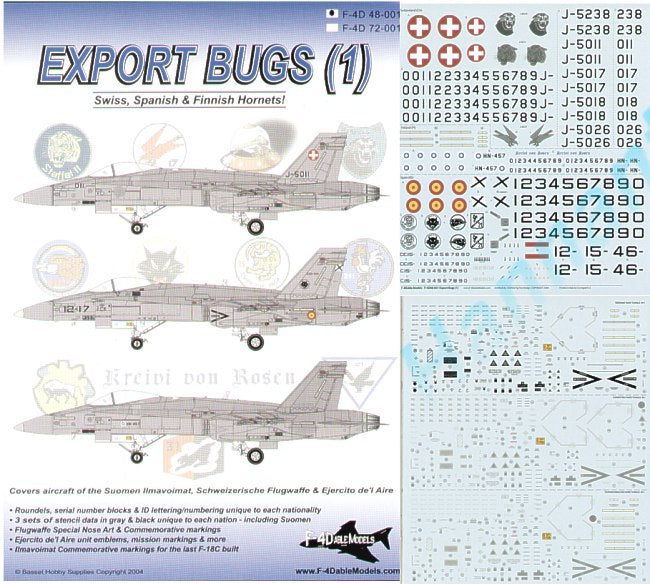F-4dable Models F4D48001 1:48 Export McDonnell-Douglas F/A-18C / F/A-18D Hornets