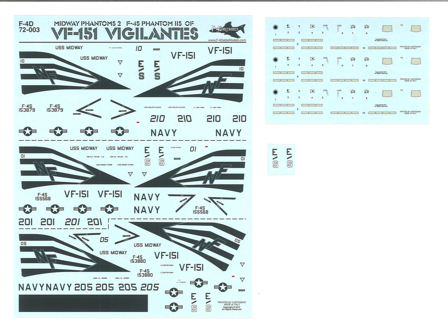 F-4dable Models F4D72003 1:72 Midway Phantoms 2