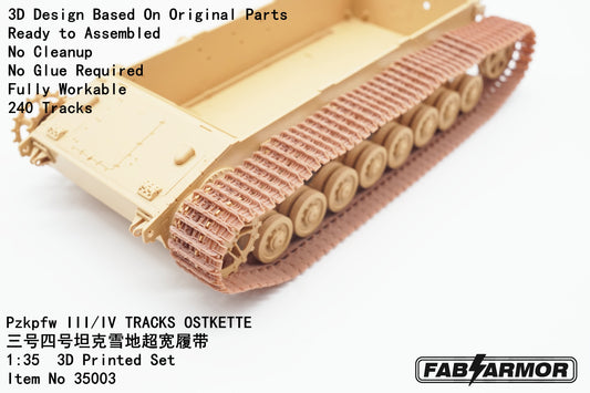 FabScale Studio FA35003 1:35 Pz.kpfw.III/Pz.kpfw.IV TRACKS OSTKETTE