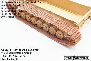 FabScale Studio FA35003 1:35 Pz.kpfw.III/Pz.kpfw.IV TRACKS OSTKETTE