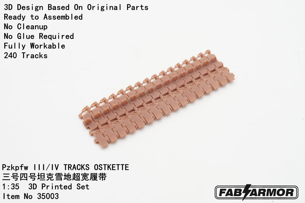 FabScale Studio FA35003 1:35 Pz.kpfw.III/Pz.kpfw.IV TRACKS OSTKETTE