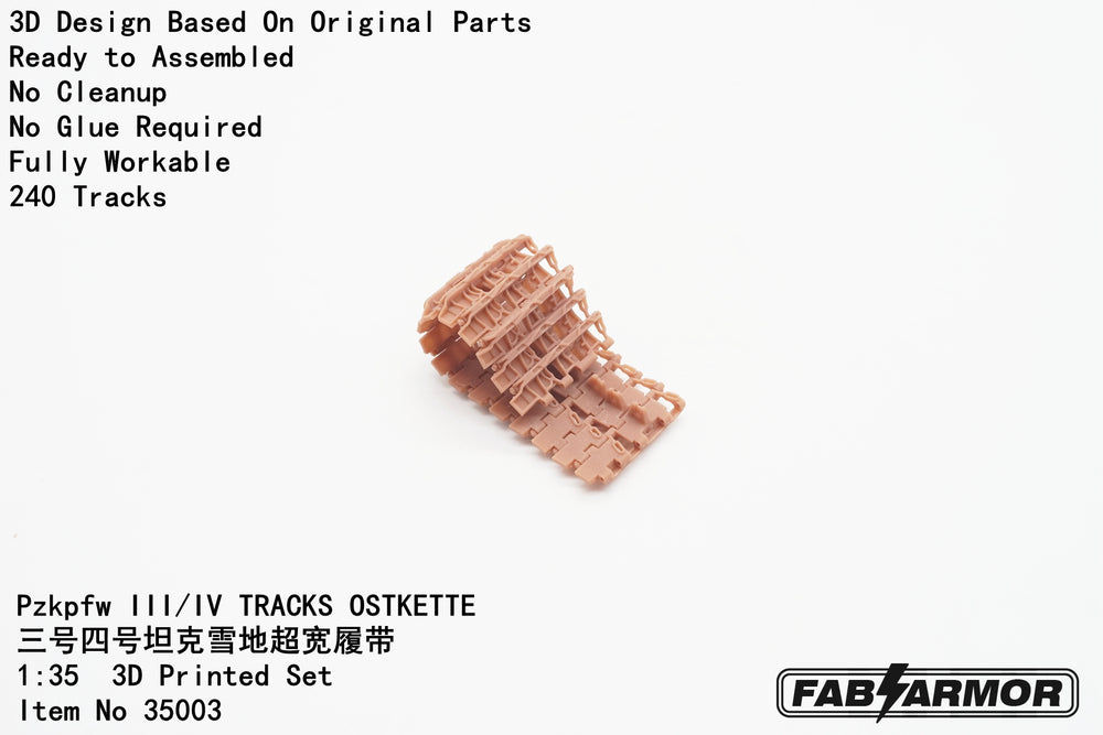FabScale Studio FA35003 1:35 Pz.kpfw.III/Pz.kpfw.IV TRACKS OSTKETTE