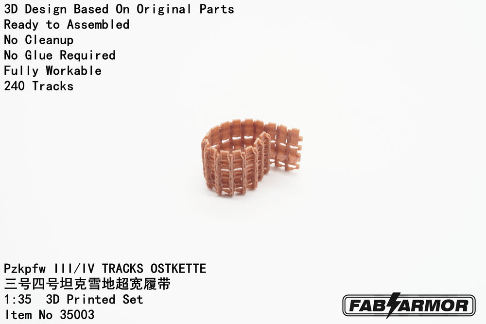 FabScale Studio FA35003 1:35 Pz.kpfw.III/Pz.kpfw.IV TRACKS OSTKETTE
