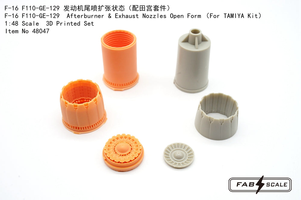 FabScale FA48047 F-16C F110-GE-129 Exhaust Nozzles Open 1:48