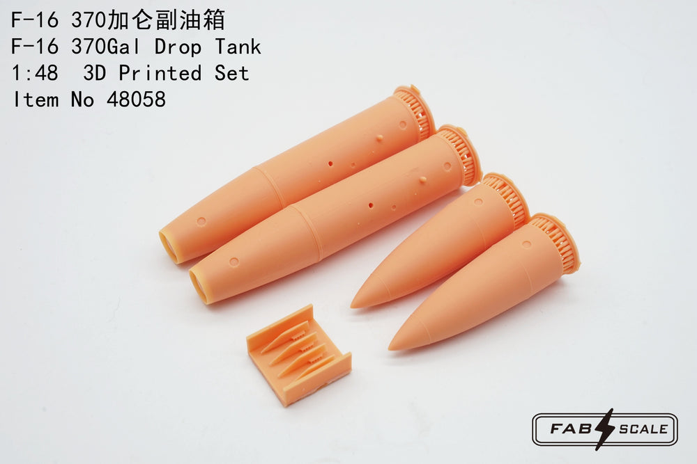 FabScale Studio FA48058 1:48 F-16 370 Gallon Drop Tank x 2