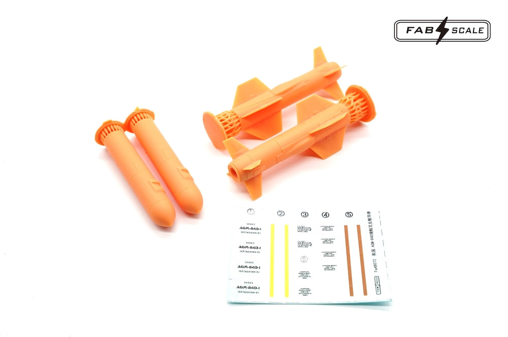 FabScale Studio FA48070 1:48 US AGM-84D Harpoon Anti-Ship Missile