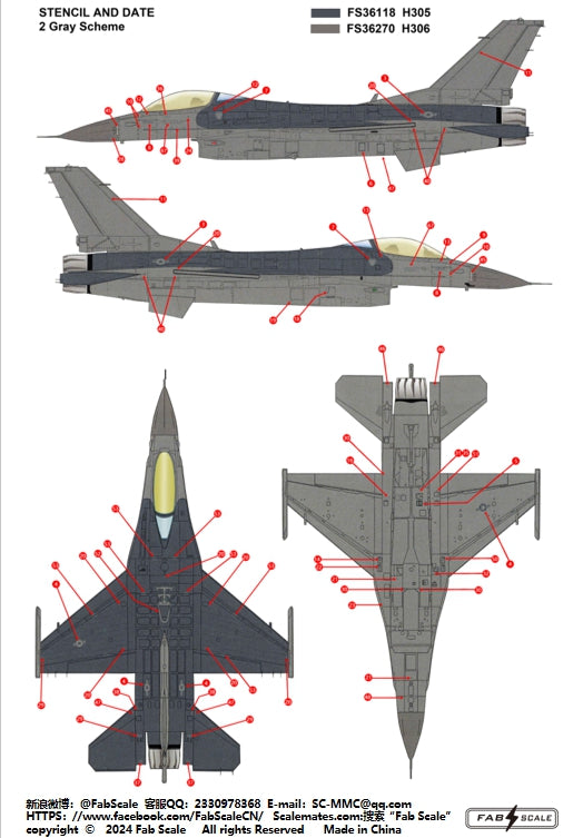 FabScale Studio FA48107D 1:48 USAF 35Th FS F-16C Special Scheme Gunsan 2023