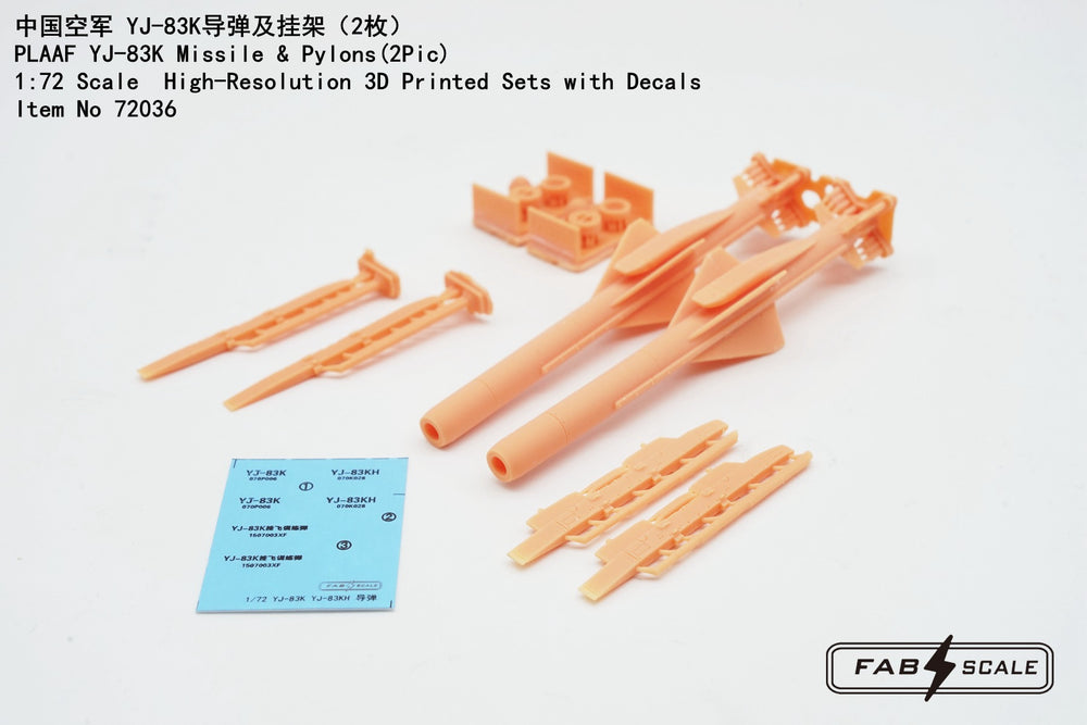 FabScale Studio FA72036 1:72 PLAAF YJ-83K Missile & Pylons