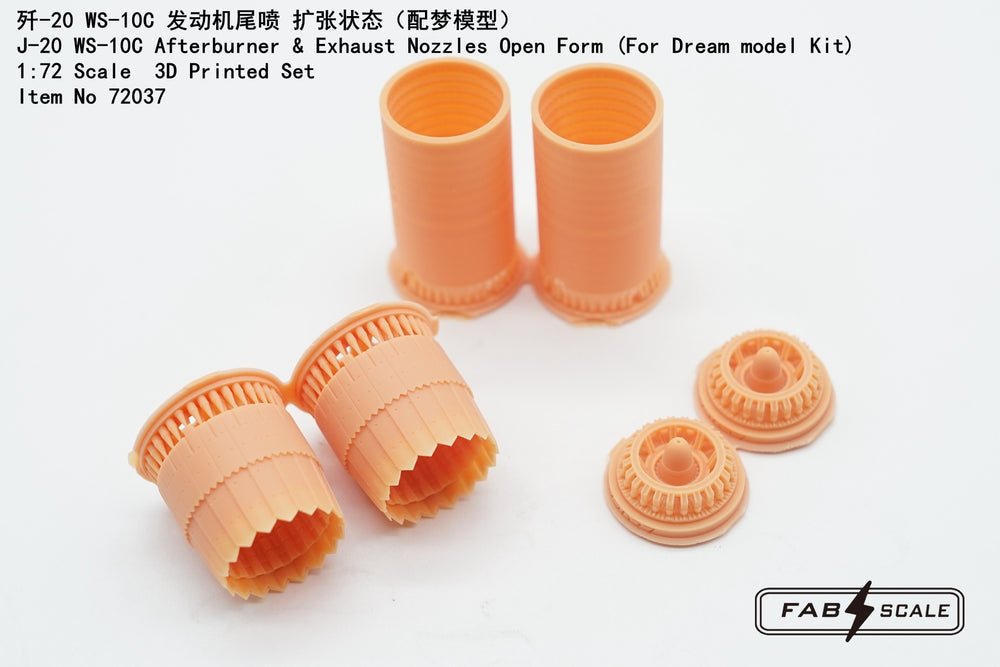 FabScale FA72037 Chengdu J-20 WS-10C Exhaust Nozzles Open 1:72