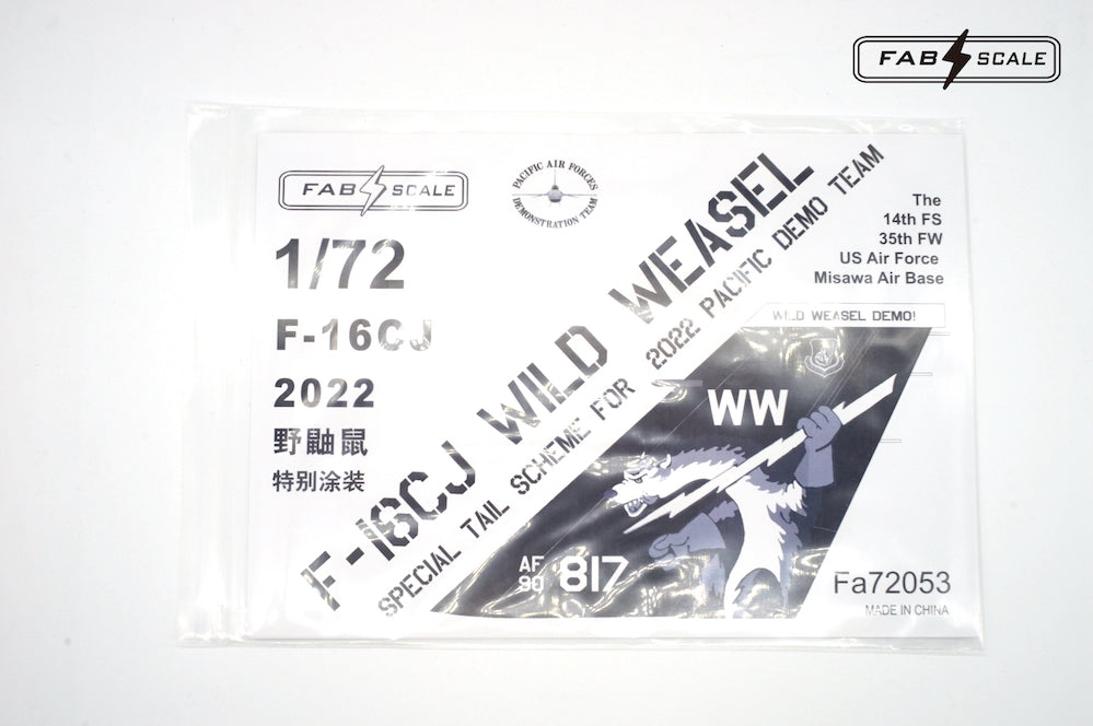 FabScale FA72053 F-16CJ Pacific Demo Team 2022 Decals 1:72