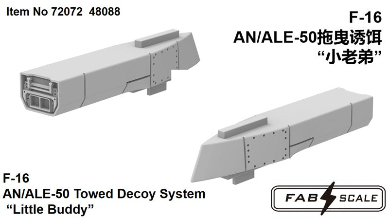 FabScale Studio FA72072 1:72 F-16 AN/ALE-50 Towed Decoy System Little Buddy