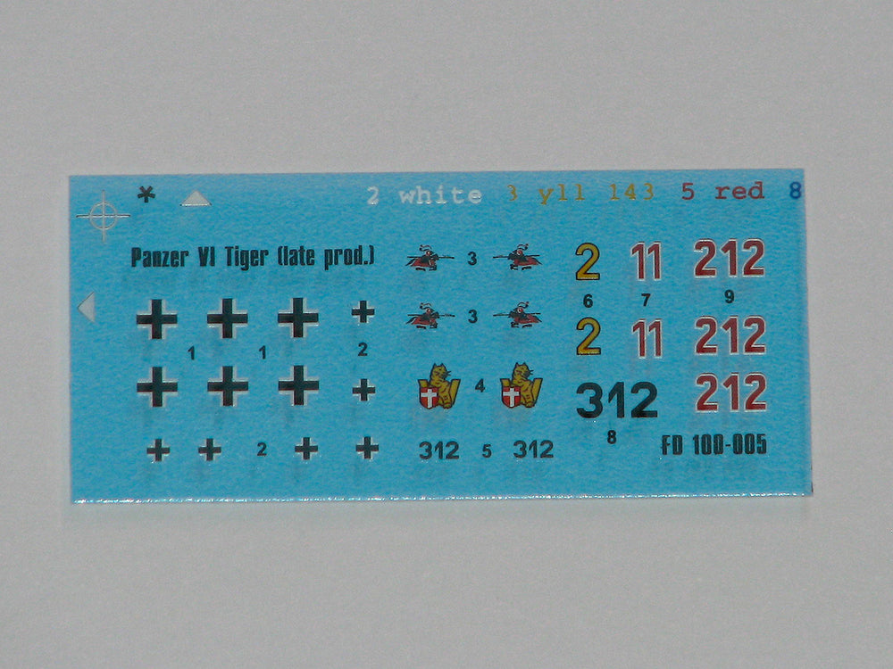 Foxbot Decals FB100-005 1:100 Pz.Kpfw.VI Tiger