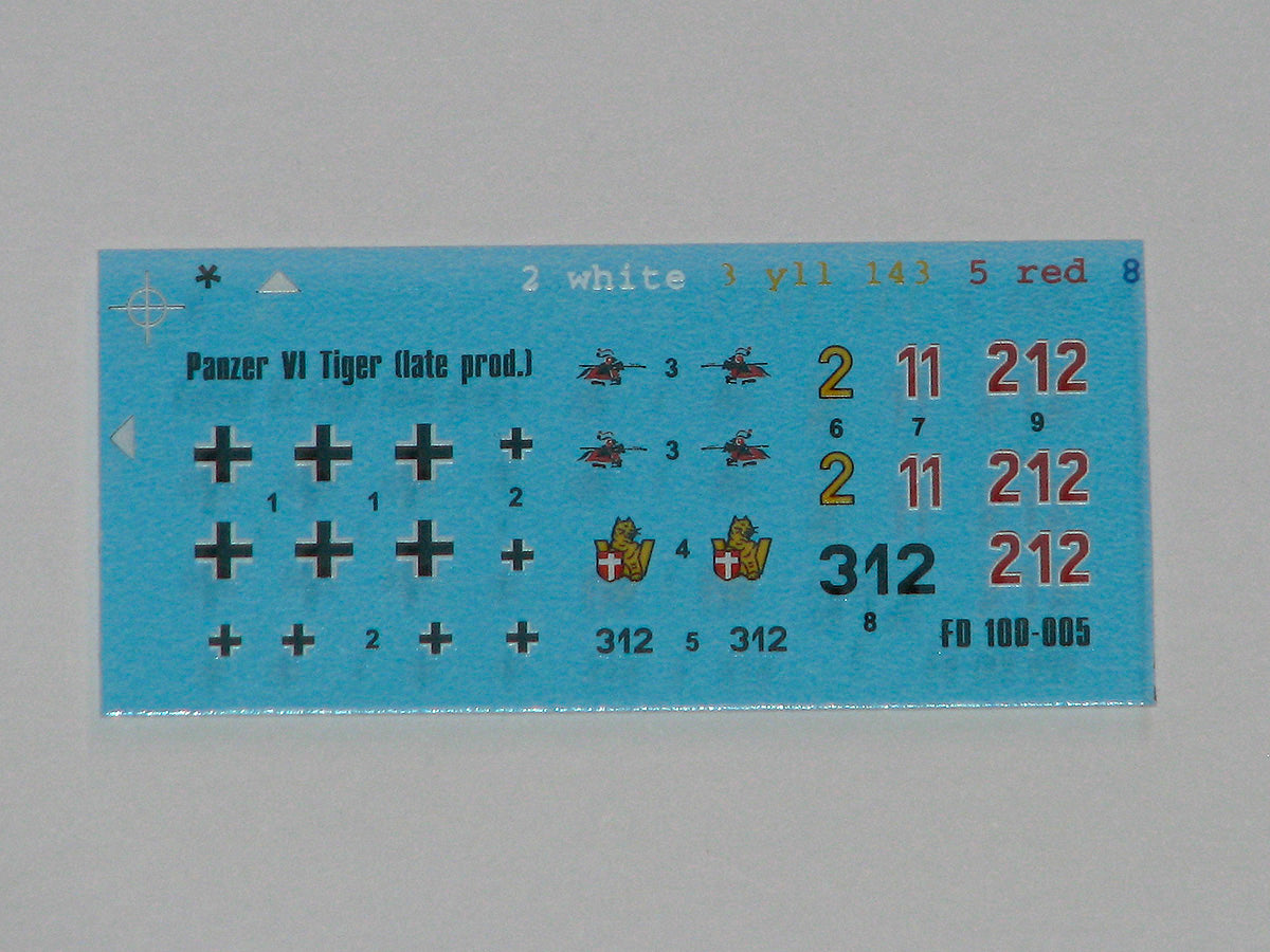 Foxbot Decals FB100-005 1:100 Pz.Kpfw.VI Tiger