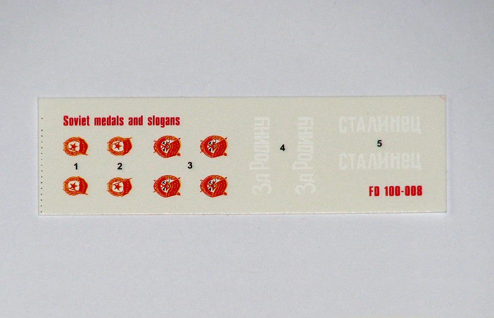 Foxbot FB100-008 1:100 Soviet Medals & Slogans (Battlefront/Zvezda)