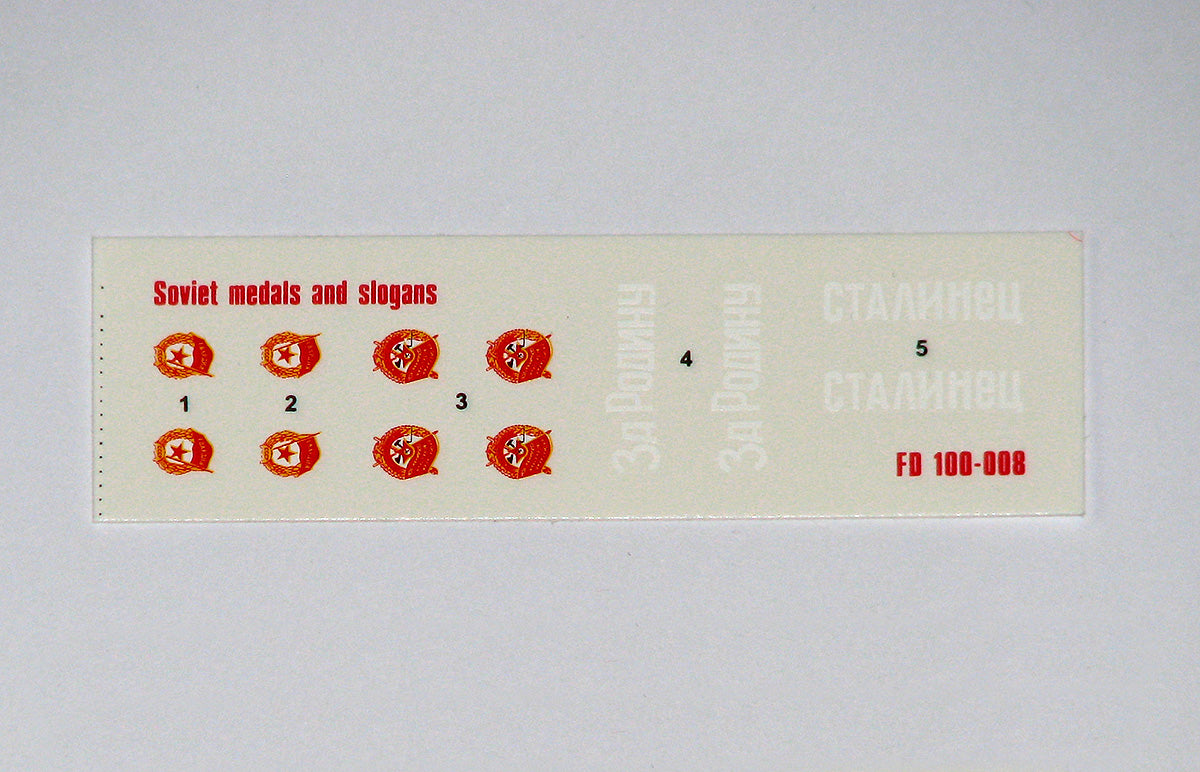 Foxbot FB100-008 1:100 Soviet Medals & Slogans (Battlefront/Zvezda)