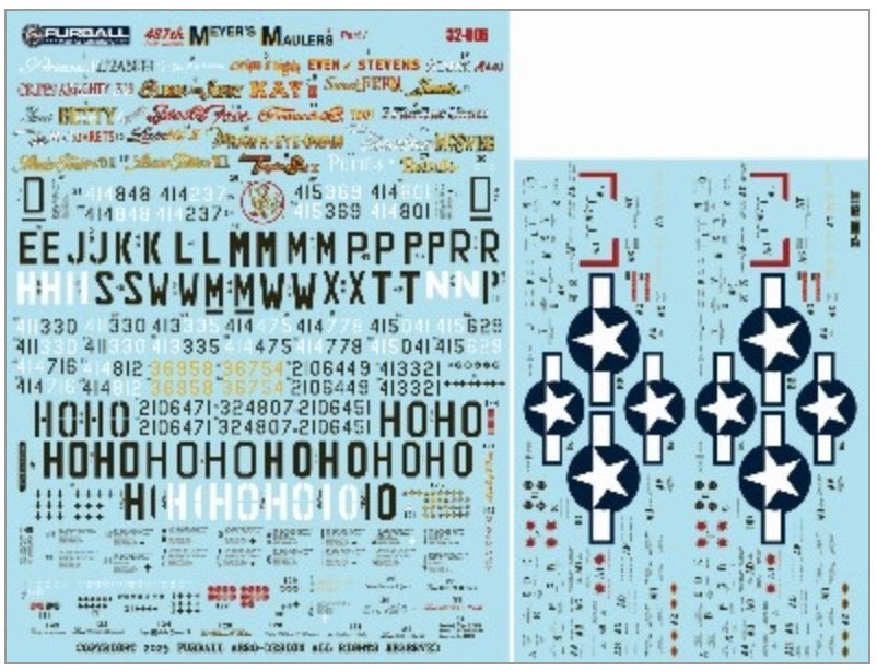 Furball FBD32006 P-51B/D Mustang Meyer's Maulers Pt I Decals 1:32