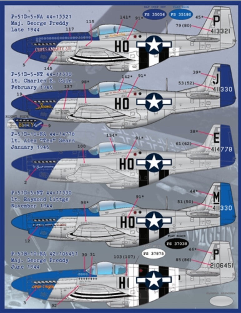 Furball FBD32006 P-51B/D Mustang Meyer's Maulers Pt I Decals 1:32