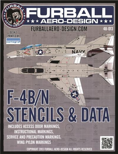 Furball FBD48013 McDonnell F-4B/N Phantom Factory Stencils 1:48