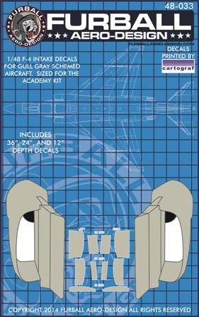 Furball Aero-Design FBD48033 1:48 Gull Grey Phantom intake interiors