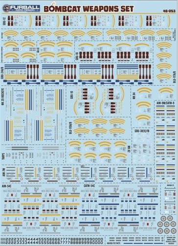 Furball Aero-Design FBD48053 1:48 Bombcat Weapons Set